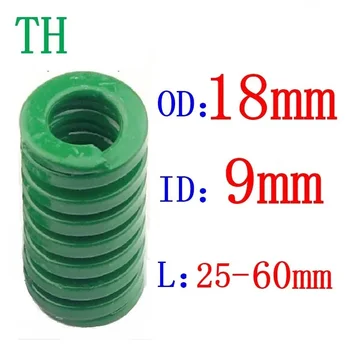 

Hot Sale 1Pcs Od 18mm Id 9mm Length 20-60mm Green heavy load Spiral Stamping Compression Die Spring Helical