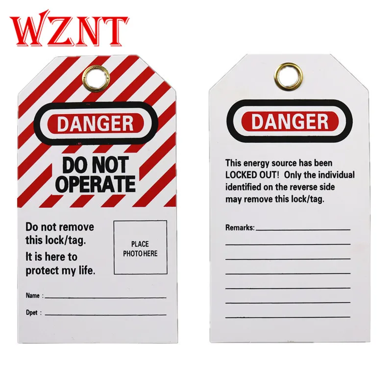 

12pcs free shipping NT-T39 Danger Do Not Operate, English Photo ID Safety Tag