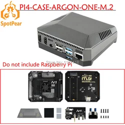 Raspberry Pi 4B Argon One M.2 SSD Aluminum Case, With M.2 SSD Expansion Slot