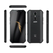 AGM Смартфон Android 8,1 4G 64G Прочный телефон NFC кобрендинг 5,9" FHD 5400mAh IP68 отпечаток пальца type-C Quad-Box динамики A9