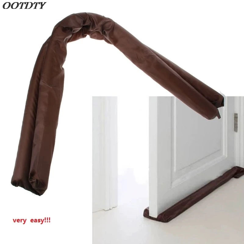 

35" Brown Under Door Draft Blocker Stopper Reduce Noise Window Breeze Blocker