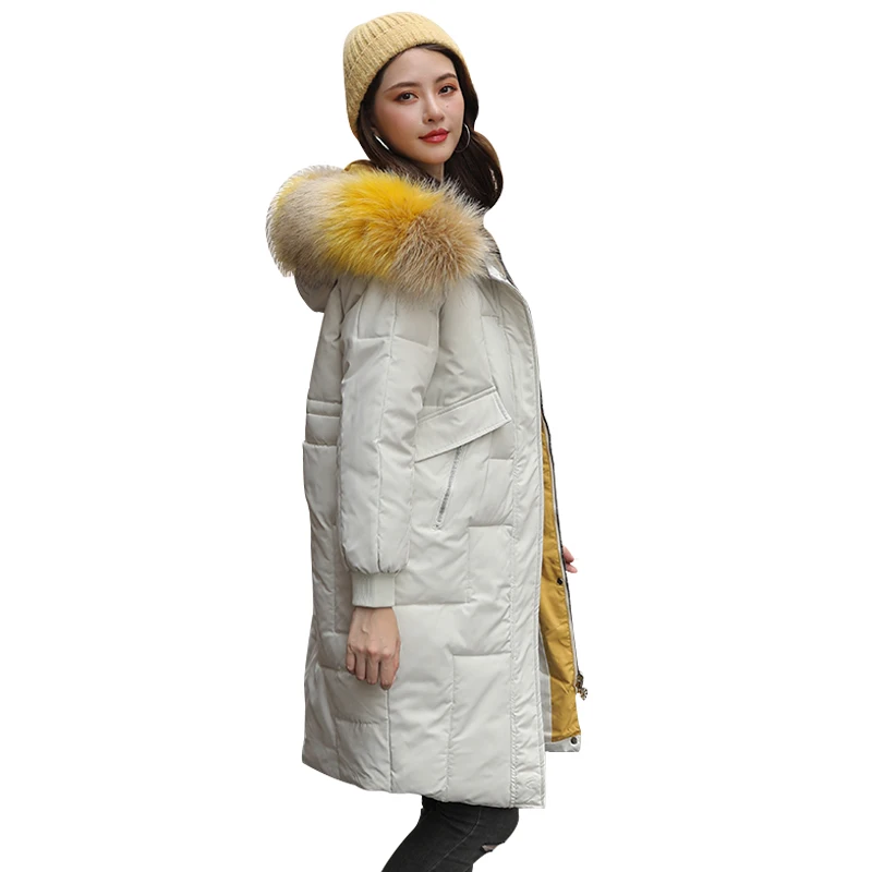 

Winter Parkas 2019 winter New women's Coats Jackets hooded fur collar slim thick Warm winter Parkas -30 degree snow jacket coats