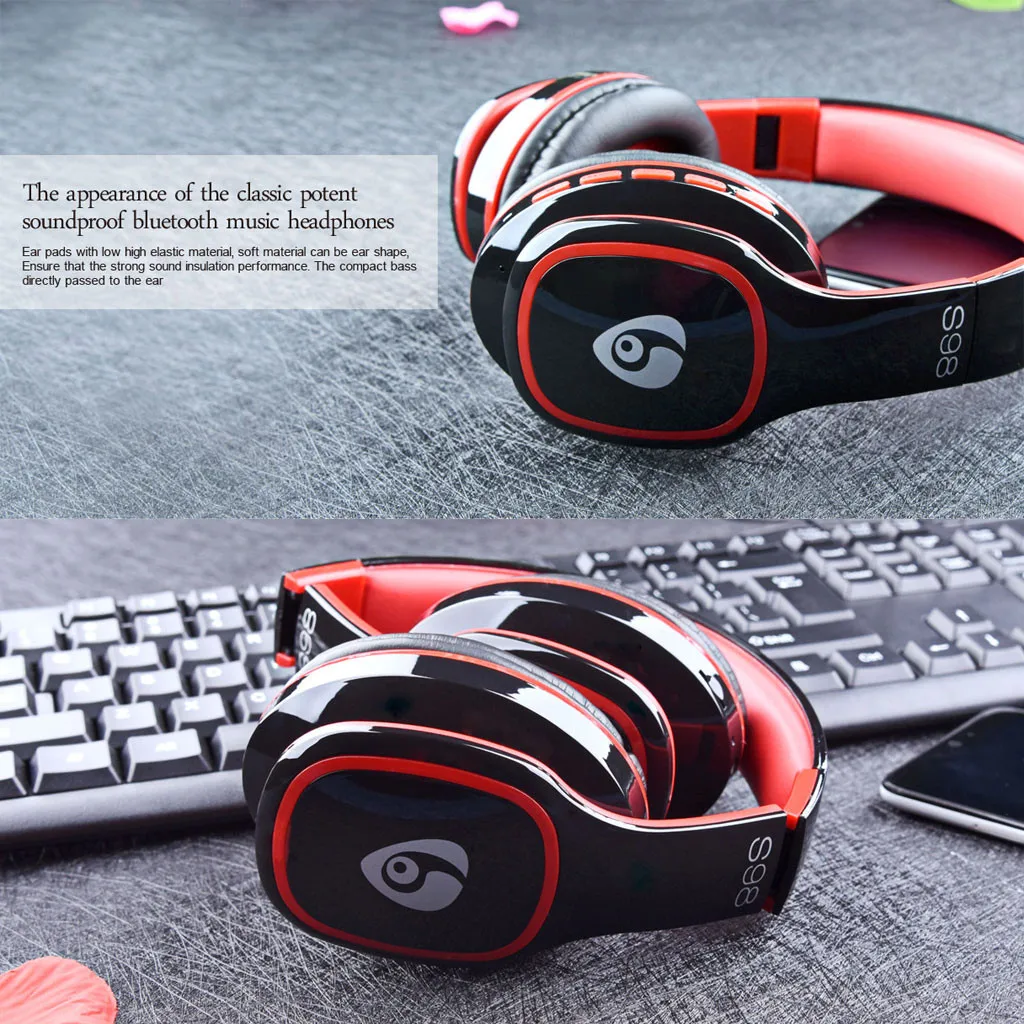 S98 Bluetooth Headphones Stereo Wireless Bluetooth Headset Gaming For PUPG/PS4