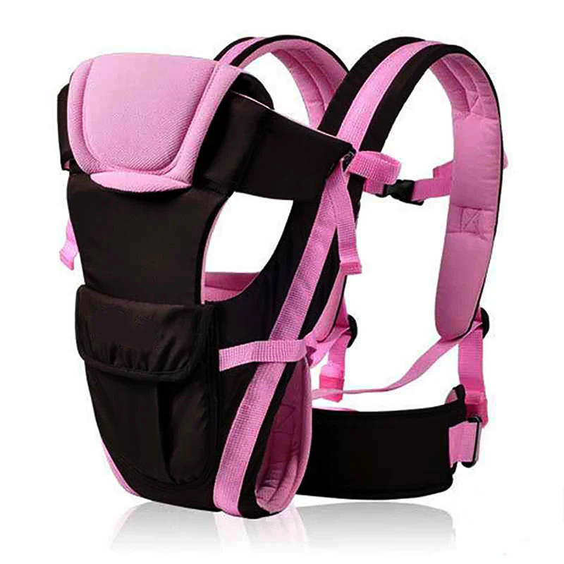Для детей, на возраст от 0 до 30 месяцев дышащий фронтальная безопасный Перевозчик комфорт Удобная Слинг Рюкзак мешок Обёрточная Бумага по уходу за ребенком питания - Цвет: Розовый