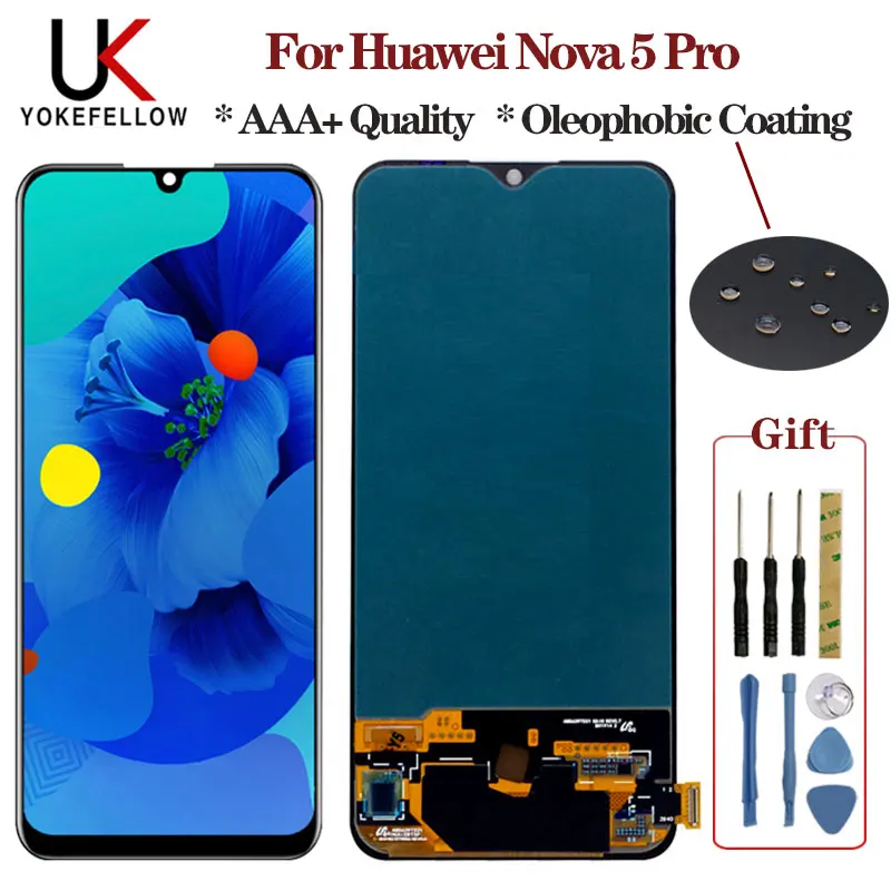 6 39 &quotОригинальный ЖК дисплей для Huawei Nova 5 Pro сенсорный дигитайзер экран в сборе