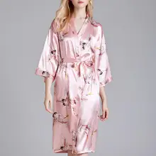 Шелковые сексуальные женские пижамы с длинным рукавом, Модные женские сексуальные пижамы с длинным рукавом, ночная рубашка с принтом, атласные пижамы, одежда для сна