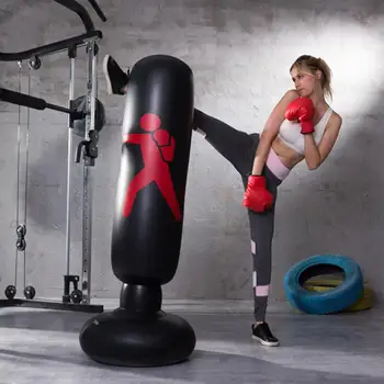 

Vertical Inflatable Boxing Column Fitness Decompression Hitting Thickening Foldable Easy to Move Fitness Equipment Accessories