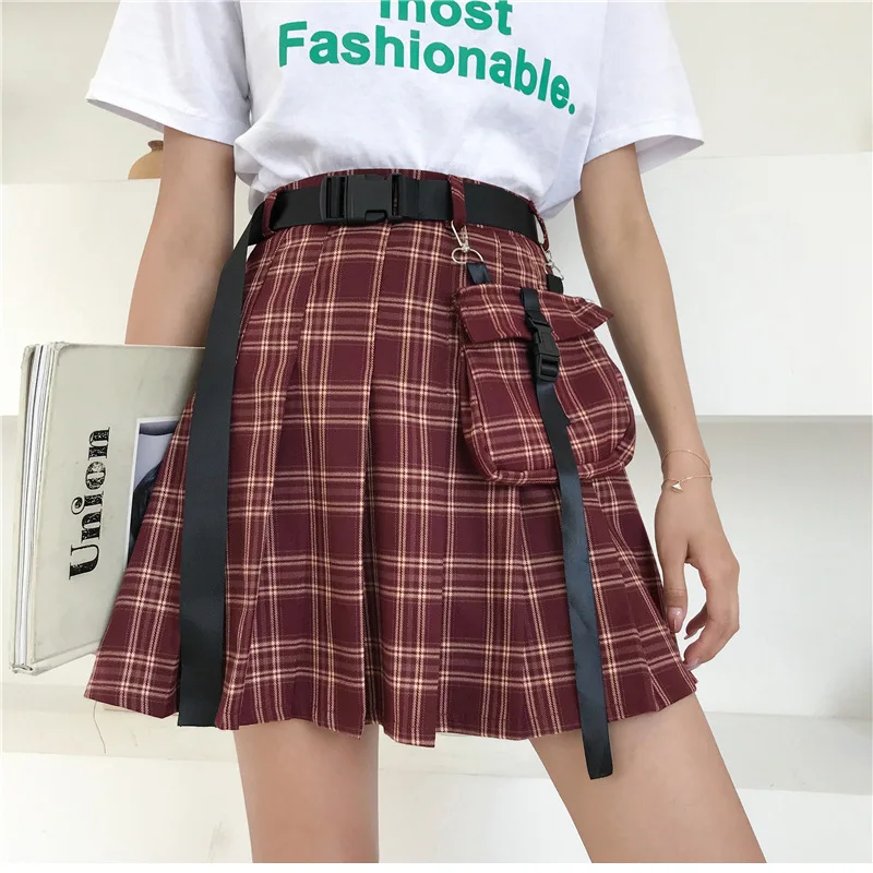 

Photo Shoot 2019 WOMEN'S Dress Summer High-waisted A- line Pleated Skirt Short Skirt Women's Dress Slimming Pocket Skirt