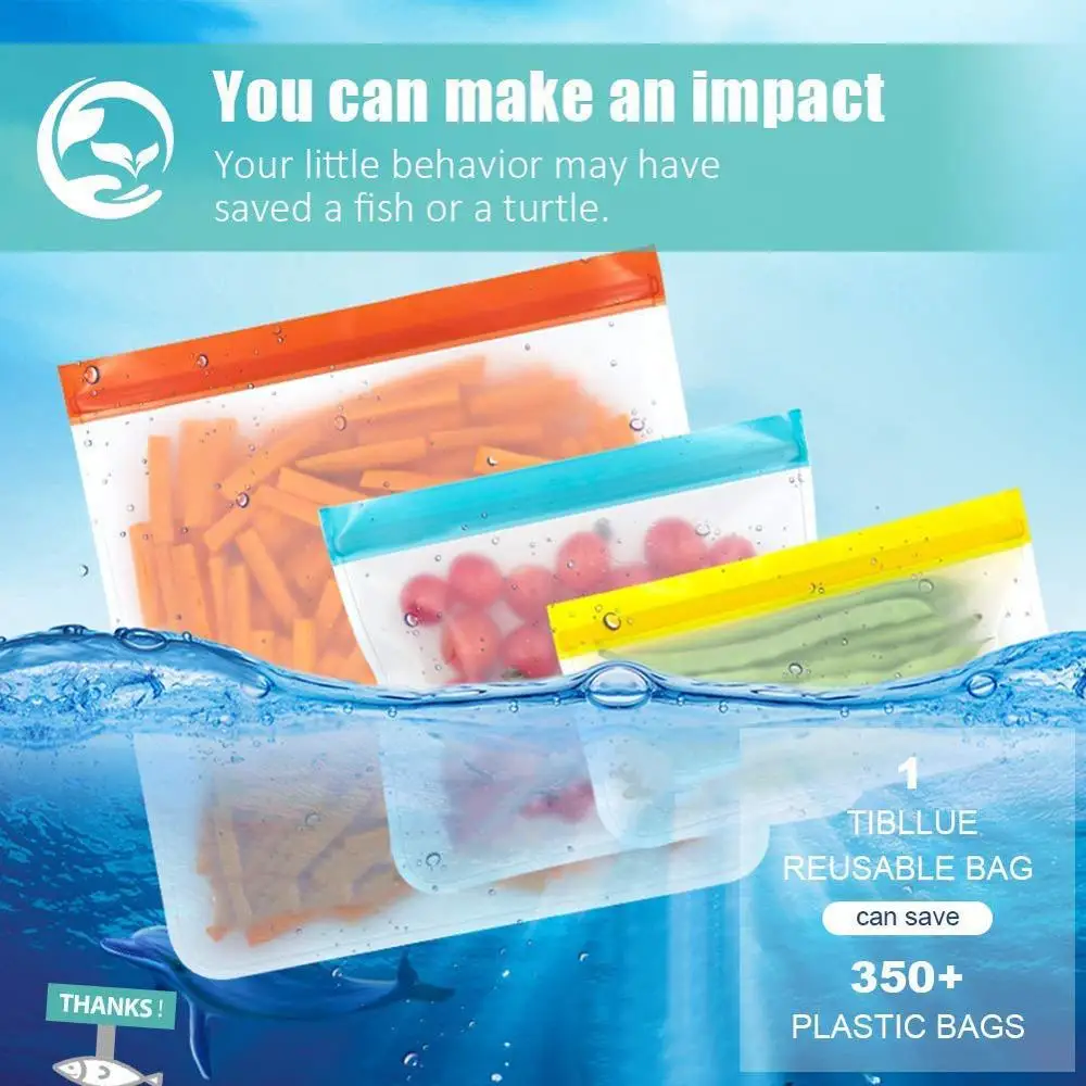 10 Pack Reusable Silicon Food Storage Bags Stand Up Reusable Snack Sandwich Bags, Freezer Bags for Lunch, Fruits, Vegetables