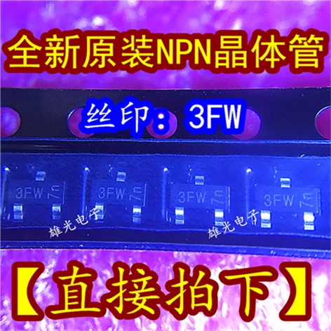 100 шт. BC857B 3FW 3F SOT23 Силовые транзисторы NPN 100 = 15 и