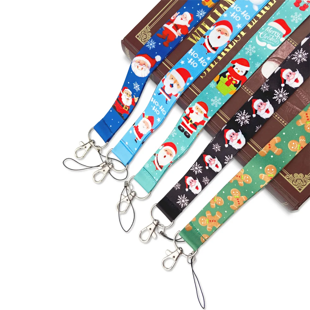 

20pcs/lot BH1153 Blinghero Christmas Lanyards Keys ID Card Holder Keychains USB badge Neck Strap Hang Rope Cartoon Lanyards