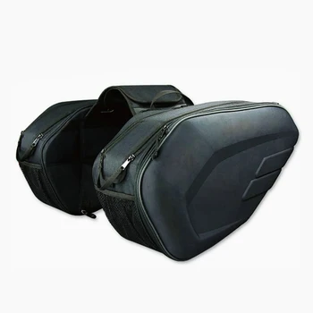 

New Helmet Bags Motorcycle Saddle bag outdoor luggage Suitcase Motorbike Rear Seat Bag Saddle Bag with Waterproof Cover SA212