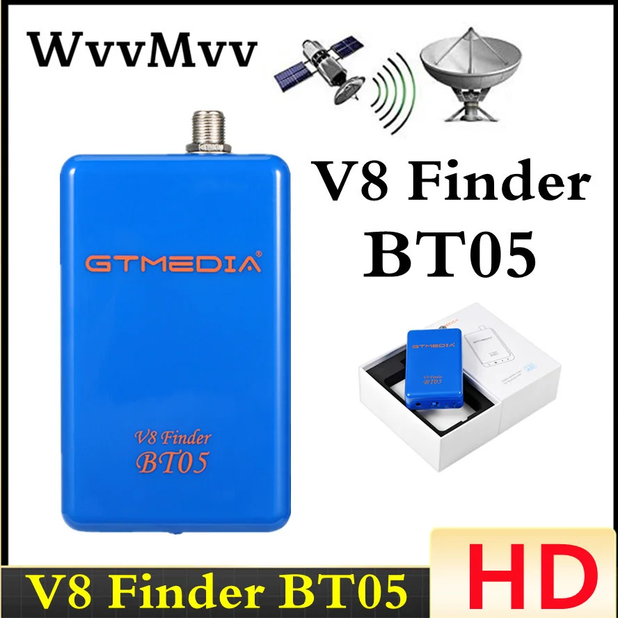 WVVMVV  HD V8 Finder BT05 DVB-S2 satellite finder Better Than Satfinder ws-6933 ws6906 IOS Android System With Bluetooh