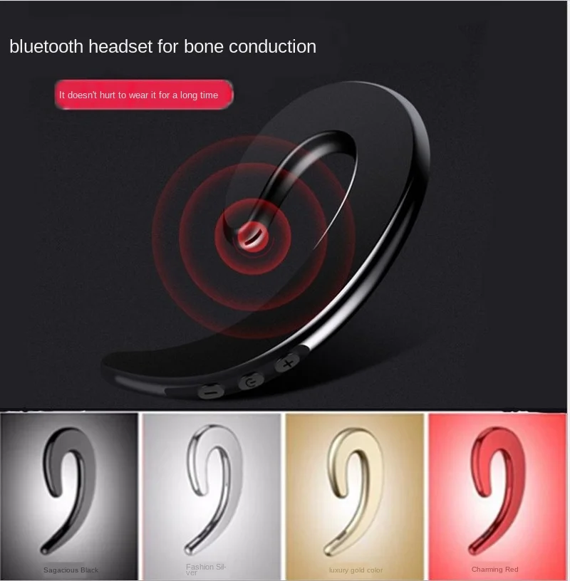 

SEMVIS Bone Conduction Ear Mount Headset Car Bluetooth Non-In-Ear Mini Sports Wireless Bluetooth Headset Does Not Injure Ear
