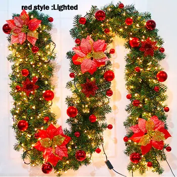 

Artificial Flower Vines Christmas Decor Rattan Home Door Hanging Props Mall Showcase Decor @LS