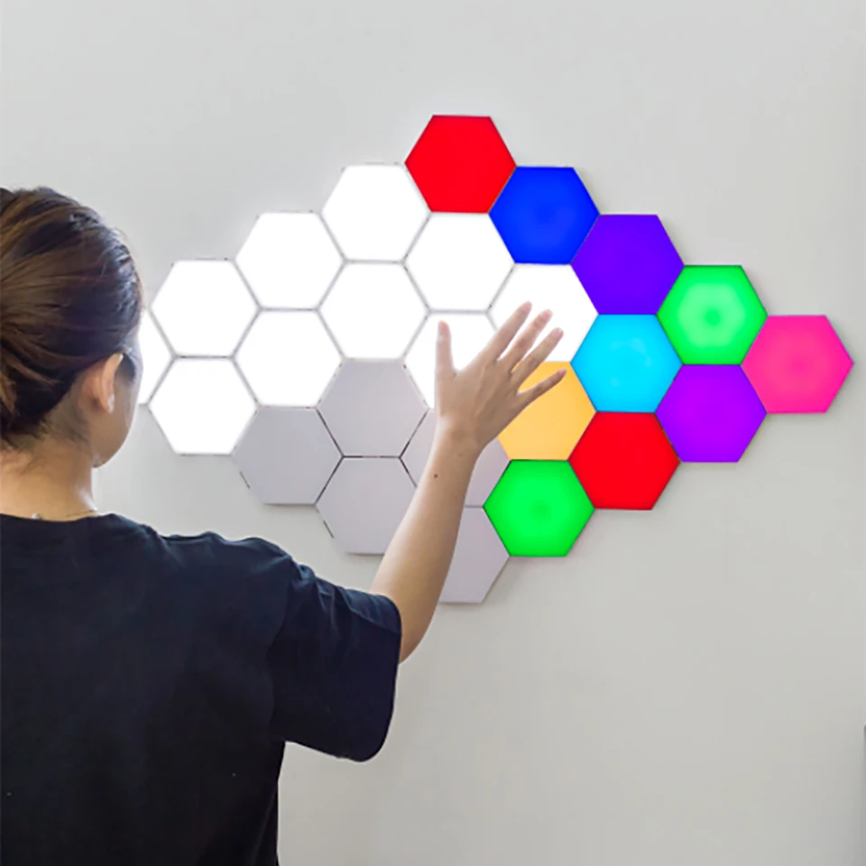 Modern RGB LED Night Light for Home Decoration Quantum Modular Lamp Touch Helios Lighting Indoor Bedside Magnetic Lights
