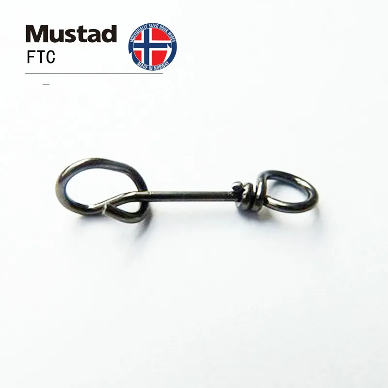 Mustad нержавеющая сталь рыболовный Fastach клип рыболовные Вертлюги защелкивающиеся