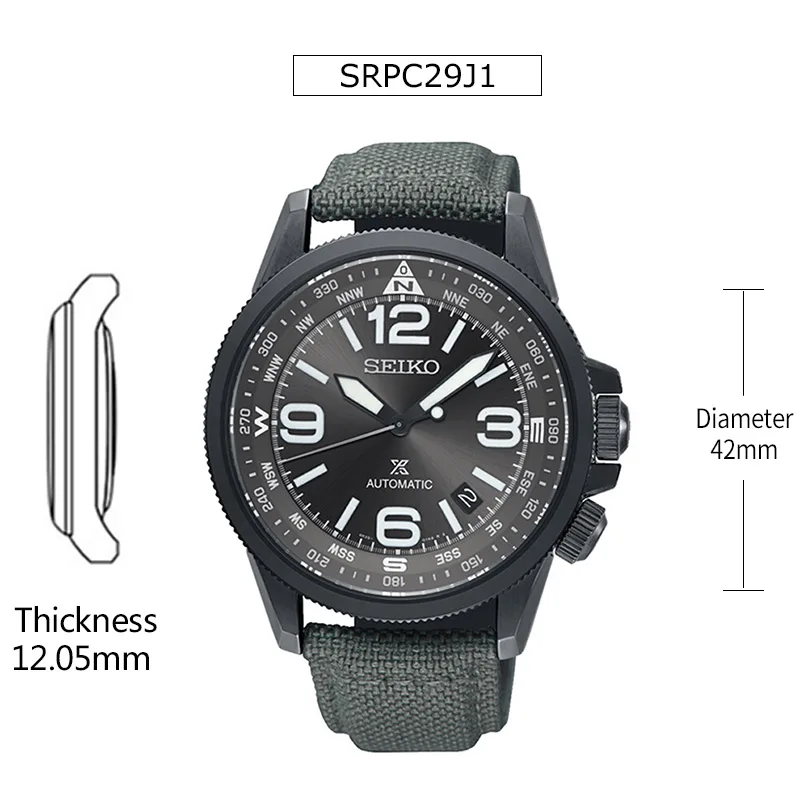 SEIKO brand official original product PROSPEX series watch men automatic mechanical watch casual fashion waterproof wristwatch - Цвет: SRPC29J1