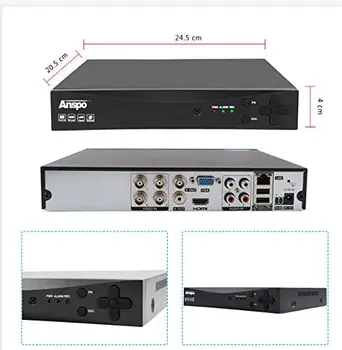 

4CH 5-in-1 AHD 1080P Video Recorder CCTV Smart Security DVR HD VGA HDMI BNC