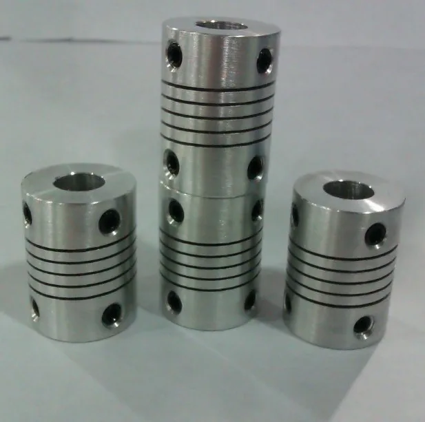 Coupler Aluminium CNC Motor Jaw Shaft 5mm To 8mm 3d printer OD 19x25mm Dropshipping 3/4/5/6/6.35/7/8/10mm Flexible Coupling