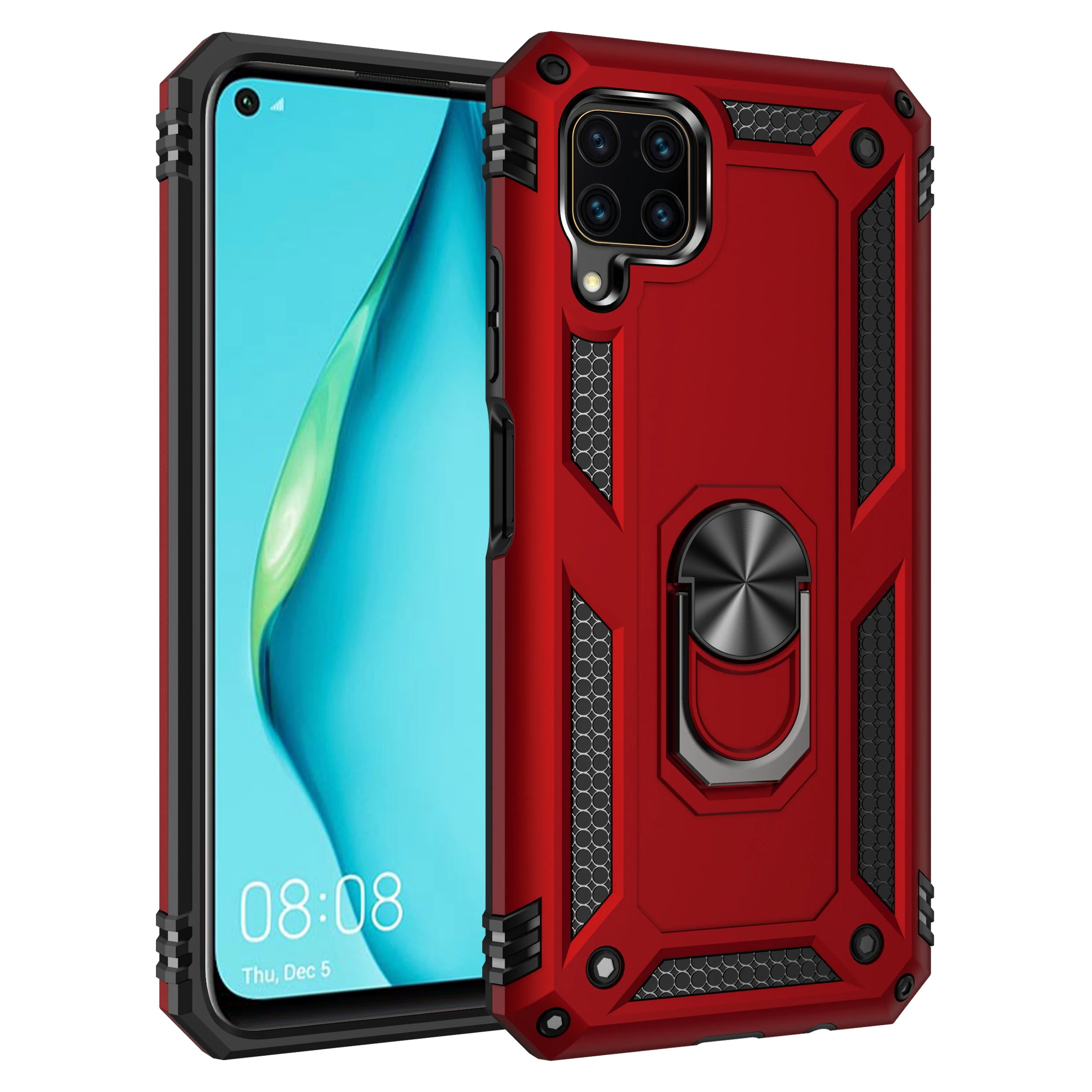 Shockproof Case for Huawei P40 Lite Case Bumper on Huawei P40 Lite Military Armor Magnetic Car Holder Phone Cover best waterproof phone pouch