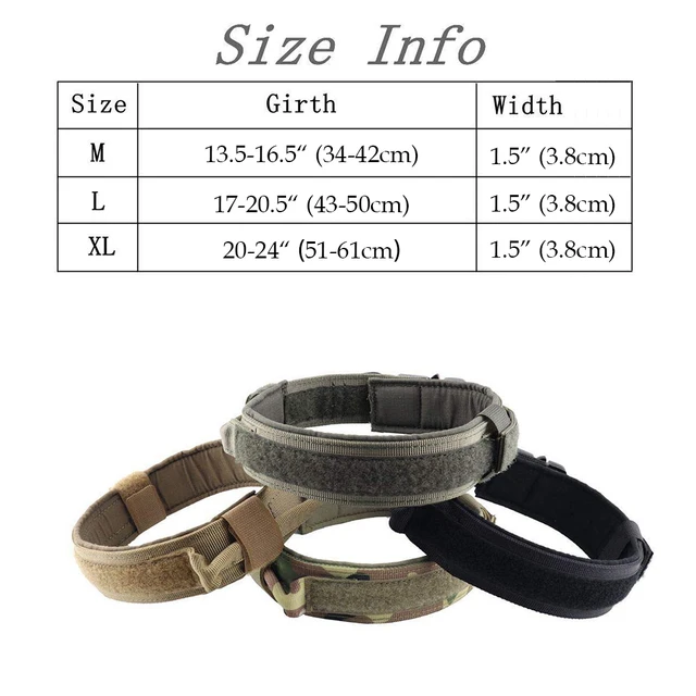 Dog collar nylon adjustable military tactical dog collars control handle training pet cat dog collar pet products