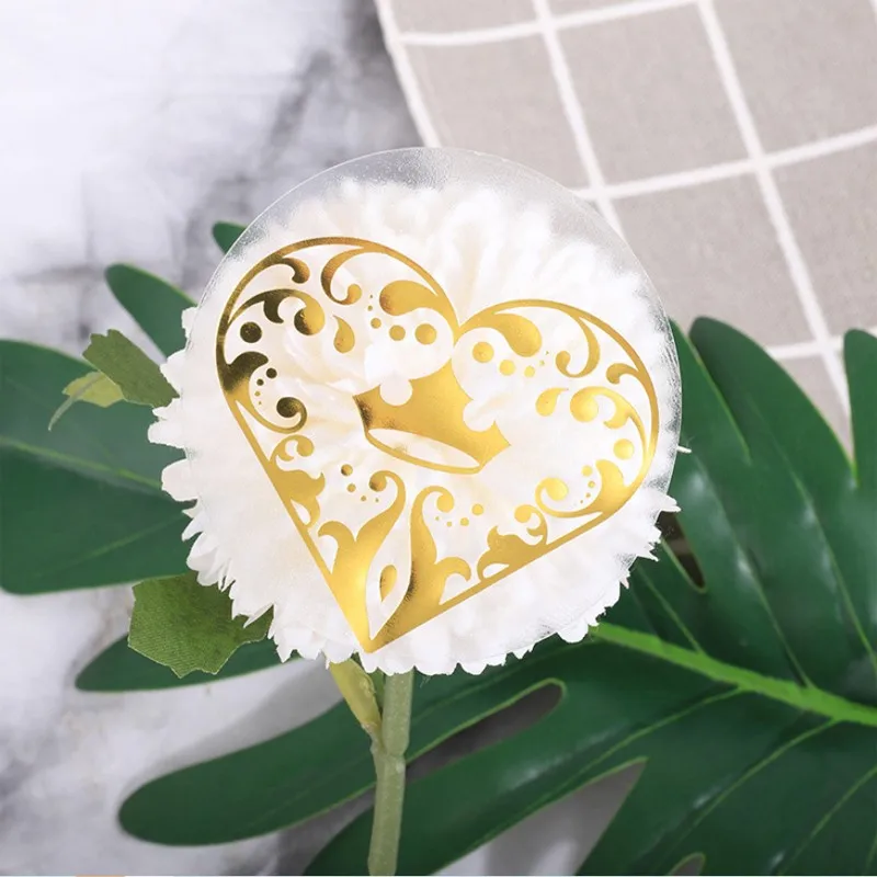 

600pcs/lot Love wisps bronzing diary album decoration stickers self-adhesive label paper stickers packing box stickers 6CM