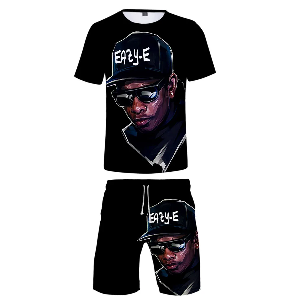 EAZY E комплект из двух предметов футболка и шорты в стиле Харадзюку Мужская