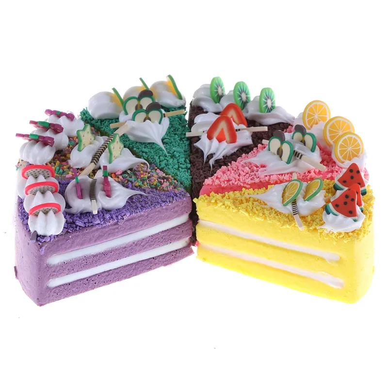 7cm High Quality Colorful Slow Rising Squishy Cake Soft Bread Artificial Fake Kid Toy Foods Gifts