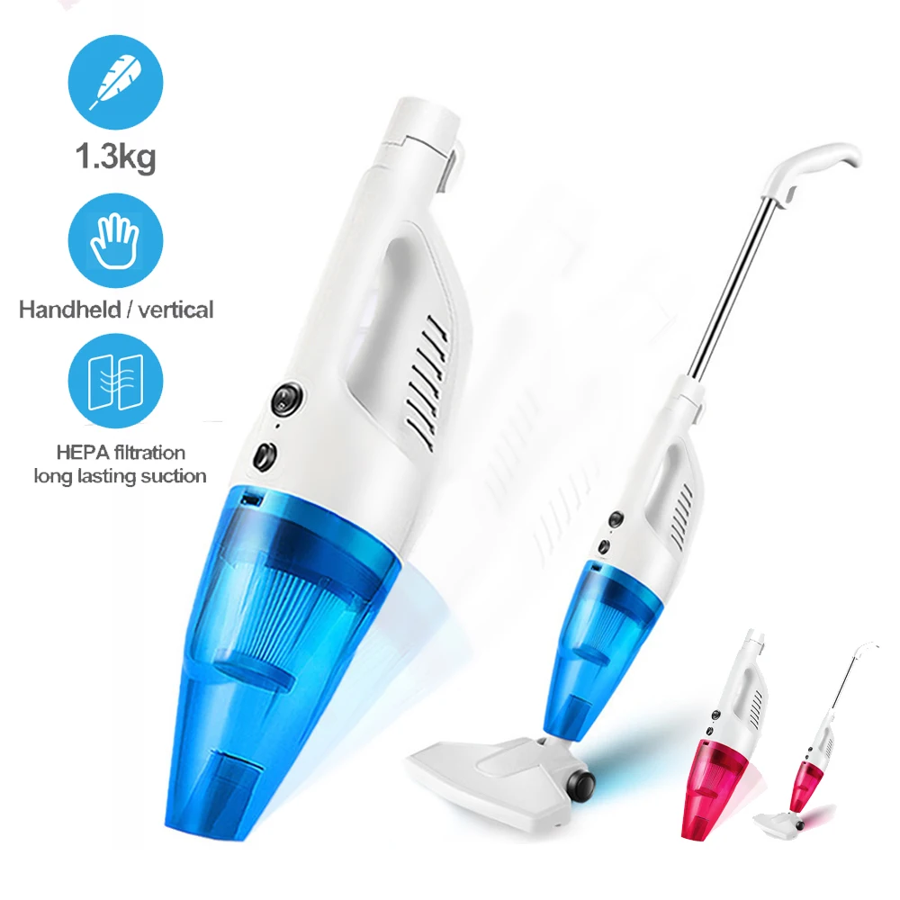 

Household Portable Handheld Vacuum Cleaner Mini Desktop Rod Vacuum Cleaner Home Office Push Wet Dry Use Floor Sweeping Cleaner