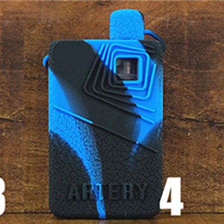 Black blue 2pcs Texture Skin for Artery PAL 2 Pro II Silicone Case Cover Sleeve ModShield Wrap Gel for Artery PAL II - Цвет: Black blue