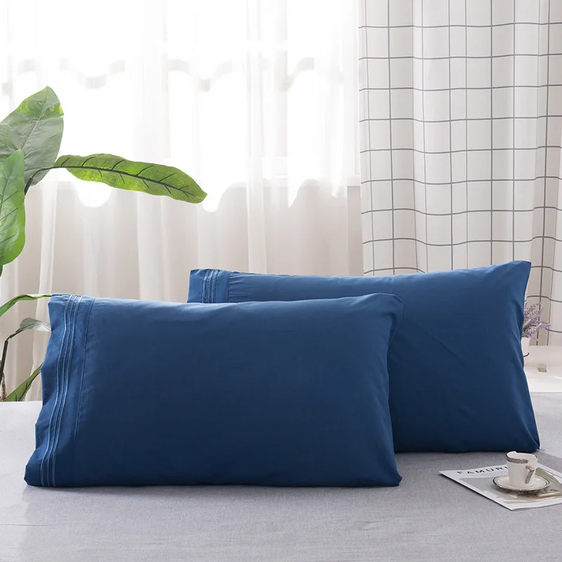USA Solid Queen/Standard Pillow Case Bedding Pillowcase Smooth Home 