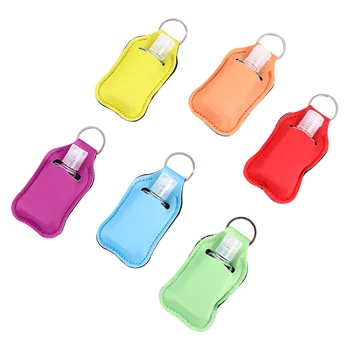 

6pcs Lipstick Holder Keychain Key Chain Bag for Outdoor Travel Woman Home