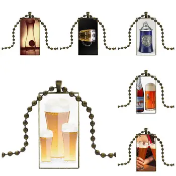 

Oktoberfest Beer Glass Glass Pendant Galaxy Pendant Necklace Women Bronze Plated Necklaces Jewelry For Women Girls Handmade