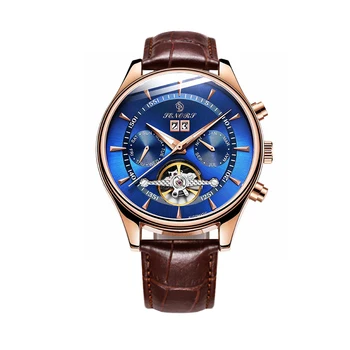 

Fashion Men Business Watch Mechanical Watch Leather Strap Watch Luxury Watch Black Watch Wrist Watch Gift
