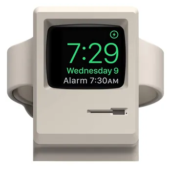 

2019 Fashion W3 Stand White Vintage For Apple Monitor Supports Nightstand Mode Cable Management for Apple Watch Series 1 2 3