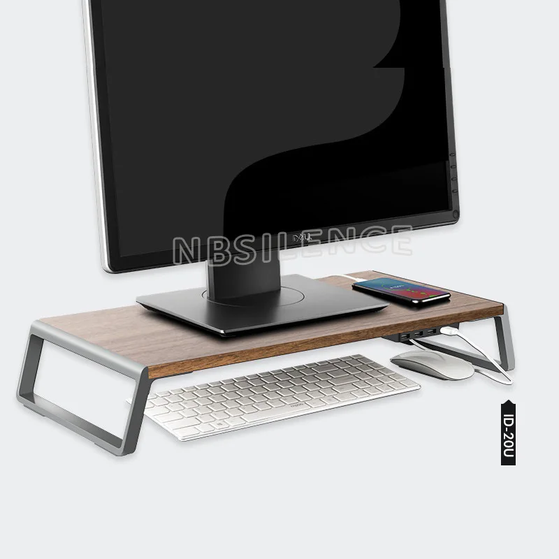 Printer Adjustable Mesh Monitor Stand 2 Pack Laptop Silver Height Adjustable Vented Metal Desktop Risers for Computer Monitors TV & More 