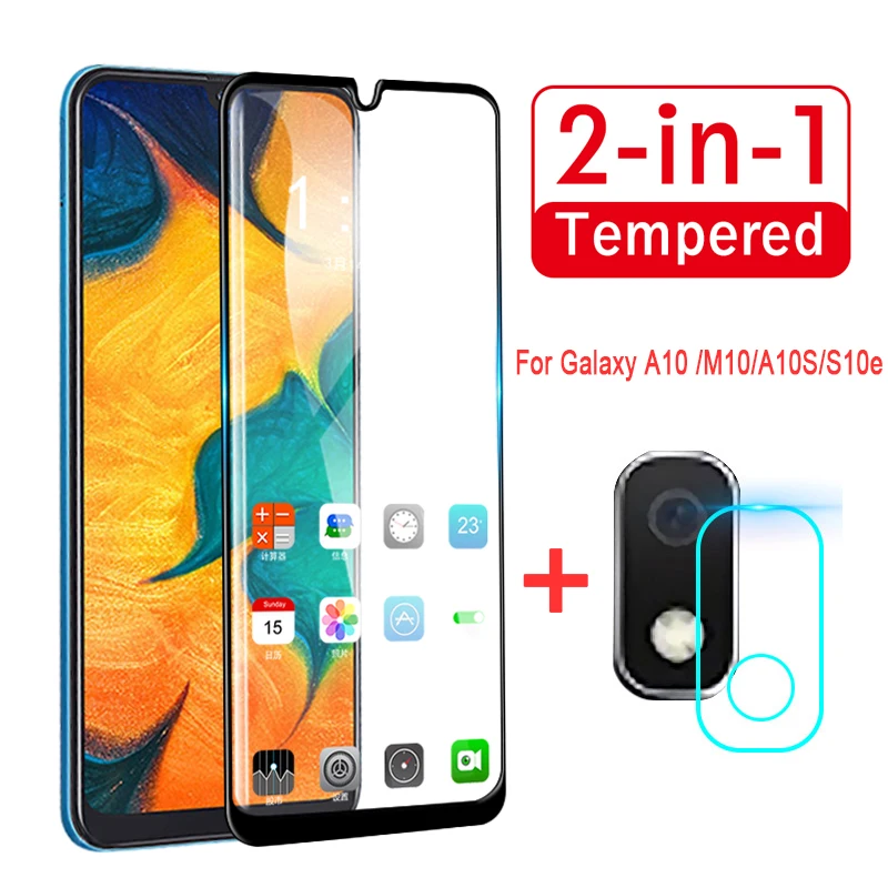 

2-in-1 Tempered Glass for Samsung Galaxy S10e Screen Protectors Camera Lens Protective Film For Samsung A10 A10S M10 S10E Glass