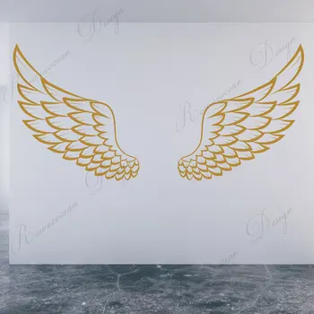 

Spread Angel Wings Wall Stickers Vinyl Art Home Decor Living Room Bedroom Decoration Bird God Decals Removable Room Murals 4301