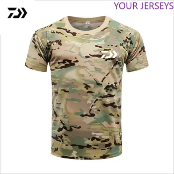 

Men DAIWA Fishing T Shirt Summer Man Short Sleeve Camouflage Fishing Clothing Outdoor Sport Breathable Quick Dry Fishing Clothes