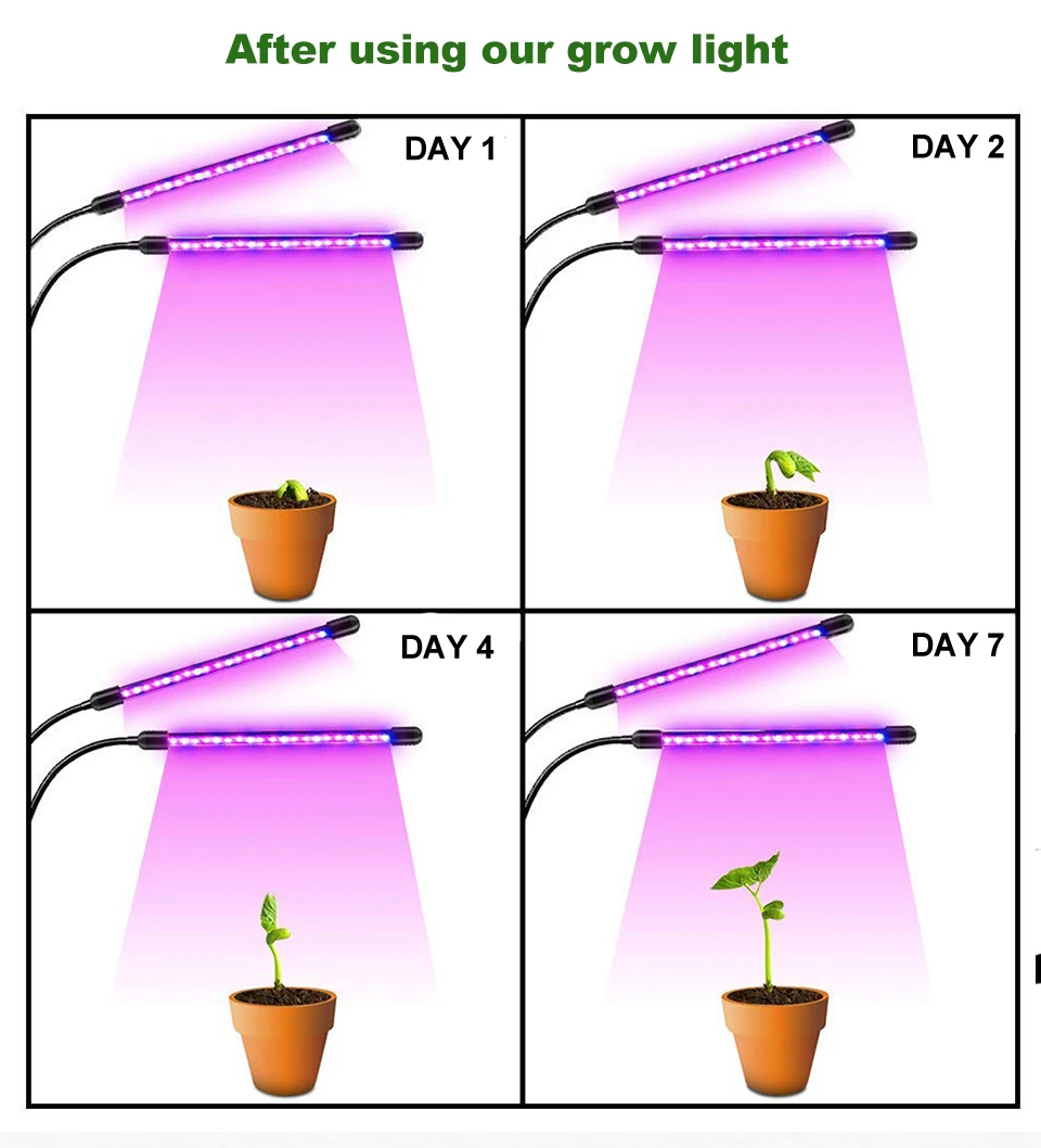 USB LED Grow Light Timer Phyto Lamp Full Spectrum Dimming Led Lights For Indoor Plants Growing Flowering For Plants Flowers Grow (6)