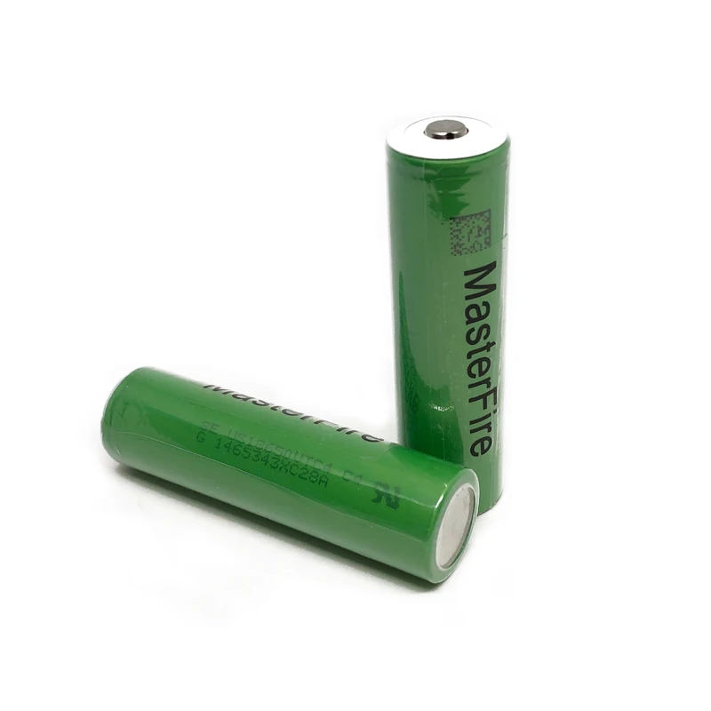 

MasterFire 2pcs/lot 18650 US18650VTC4 3.7V 2100mAh 30A VTC4 High Drain Rechargeable Li-ion Battery Cell with Point Head For Sony