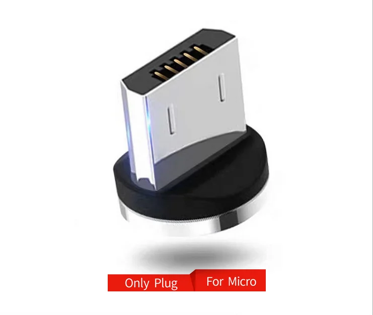 Магнитный кабель DUSH Micro USB кабель для type-c iPhone Android Быстрая зарядка Магнит USB шнур для мобильного телефона провод - Цвет: Plug for micro