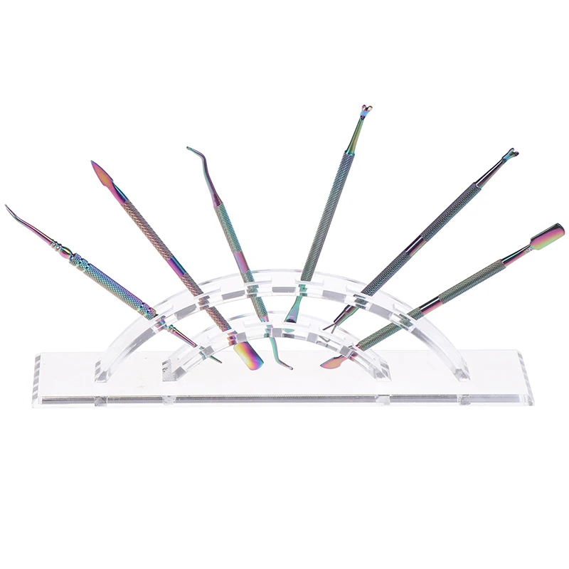 6-Hole Tweezers Storage Holder Eyelash Extension Eyebrow Tweezers Scissor Storage Rack Acrylic Holder Stand Beauty Makeup Tools