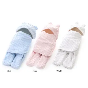 

Newborn Baby Blanket Sleeping in Swaddle Warm and Kickproof Bag Thickened Flannel Sleeping Bag for 0-18 Months