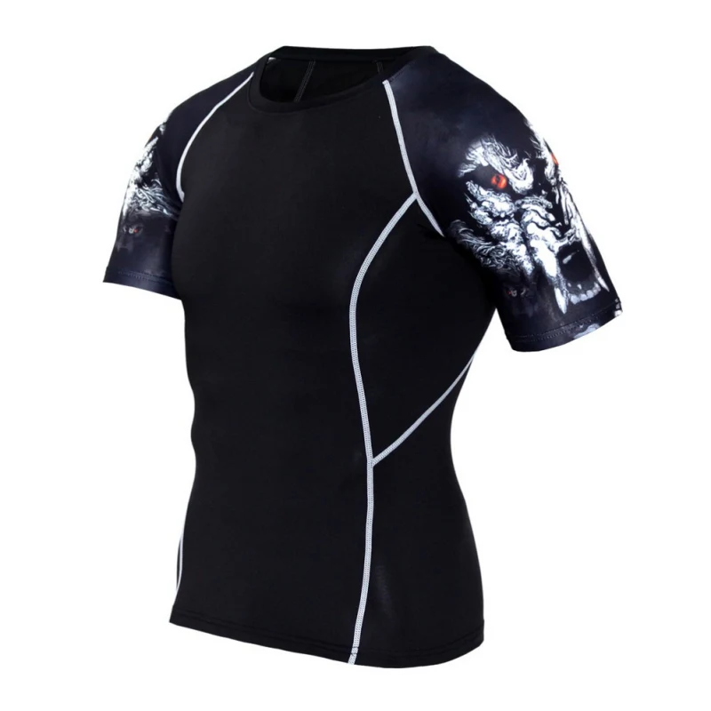 Men Summer sports Wolf Jerseys short sleeved T-shirt fitness tights running sport clothes quick drying T-Shirts Tights Clothing Men Summer sports Wolf Jerseys short sleeved T-shirt fitness tights running sport clothes quick drying T-Shirts Tights Clothing
