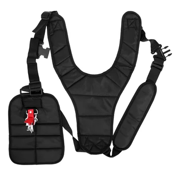 

1PC OUNONA Black Breasted Durable Practical Convenient Trimmer Double Shoulder Strimmer Strap for Brush Cutter