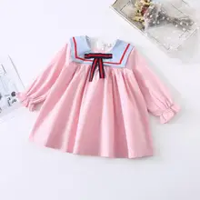 Корейский стиль г.; весенние детские хлопковые платья в консервативном стиле; Милая одежда принцессы для девочек; 5 шт/лот;