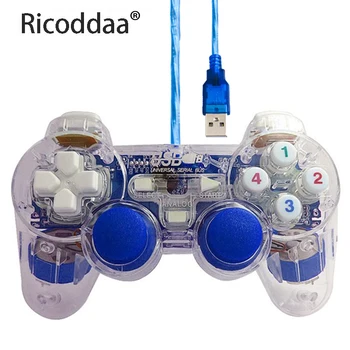 

Vibration Wired USB Controller Gamepad For WinXP/Win7/Win8/Win10 For PC Computer Laptop Black Game Joystick