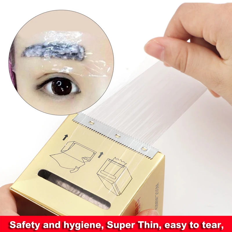 

2 Box 42mm*200m Eyelash Remover Clear Plastic Wrap Eye Use Preservative Film False Eyelashes Extension Permanent Makeup Tool